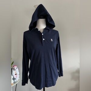 Psycho Bunny Dark Blue Hooded Shirt
